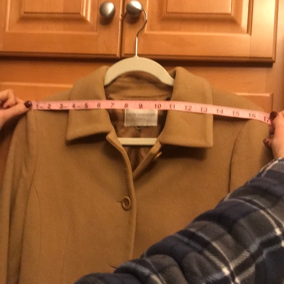 Tan wool coat size 4p - Picture 7 of 7